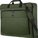 MATEIN Travel Garment Bag, Large Convertible Carry On Suit Bag with Adjustable Shoulder Strap, Waterproof 2 in 1 Hanging Luggage for Men Women, Foldable suitcase for Business Trips, Green