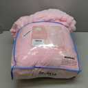 Smoofy Fluffy Full Size Comforter Sets 3 Pieces - Pink Fleece Fluffy Comforter Set, Luxury Fuzzy Full Bed Set, Soft Comforter Full Size All Season, Heavy Faux Fur Comforter with 2 Pillow Cases