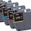 Brother Genuine LC4014PKS Standard Yield 4-Pack Ink Cartridges Includes 1 Cartridge Each of Black, Cyan, Magenta and Yellow