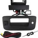 Backup Camera Tailgate Handle Rear View Camera Liftgate Latch Handle with Key Lock Cylinder Black Compatible with 2007-2014 Chevrolet Chevy Silverado GMC Sierra 1500 2500 3500