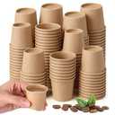 Acellegic Mini Coffee Cups Disposable Brown Paper Cups Hot or Cold Beverage Cup Mouthwash Cup Drinking for Coffee Water Tea Juice Espresso for Home Office Party Picnic(Kraft Paper Color,2oz,400 Pack)
