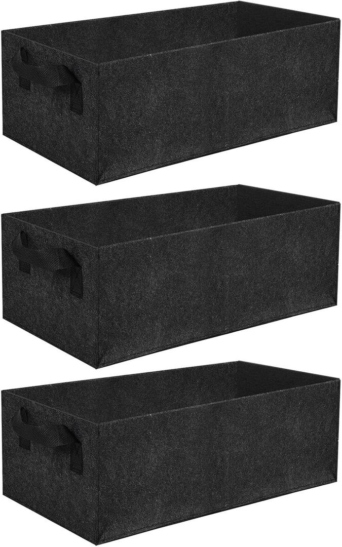 3 Pack Plant Grow Bags,Breathable Fabric Raised Garden Bed,36L/9.5 Gallon 400GSM Heavy Duty Growing Pots for Vegetable,Flowers,Fruit/Flower Planter Containers with Handles
