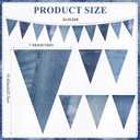 HESTYA 5 Pack 49 Ft Denim Pennant Banner, Blue Jean Theme Triangle Garland, Cowboy Western Party Decorations, Rustic Farmhouse Bunting for Baby Shower, Birthday, Graduation, Country Festival Supplies