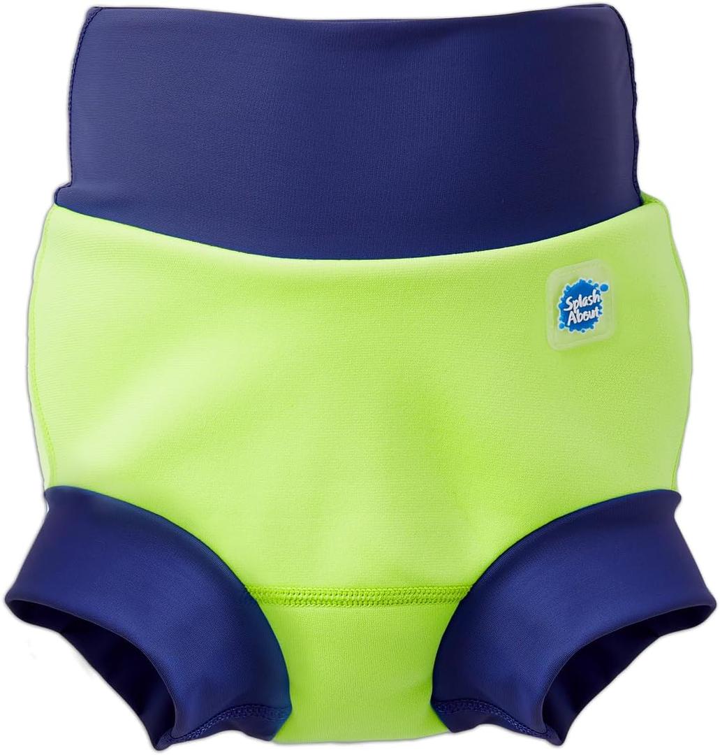 Splash About Happy Nappy Swim Diaper, Lime/Navy, 2-3 Years