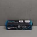 Greatever Snorkel Set Pano 3 Window Snorkel Mask Adult, Panoramic Wide View, Anti-Fog Scuba Diving Mask, Anti-Leak Snorkel Goggles Dry Top Snorkel, Professional Snorkeling Gear for Adults (Black Blue)