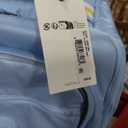 Kipling New Zea Metallic Blue Rolling Backpack with Retractable Strap and Laptop Compartment