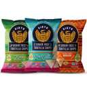 Siete Grain Free Tortilla Chips | Gluten Free Chips | Paleo & Vegan Snacks | Non GMO | Variety Pack, Lime, Sea Salt, Nacho, 5 Ounce (Pack of 6) Best By 09/08/2025