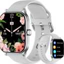 Smart Watch for Women Men with Text and Call, 2025 New AI Smartwatches with Heart Rate/SpO2/Sleep/Stress Monitor, 100+ Sports Modes, Fitness Watches Compatible with Android/iOS (Silver, 1.85 inches)