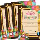 Hadley Designs 50 Aloha Luau Party Invitations, Tropical Hawaiian Birthday Invitations for Kids & Adults, Perfect for Birthday, Pool, and Summer Beach Parties