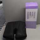 Cushion Lab Patented Pressure Relief Seat Cushion for Long Sitting Hours on Office & Home Chair - Extra-Dense Memory Foam for Soft Support. Car Pad for Hip, Tailbone, Coccyx, Sciatica - Black