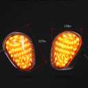 Benlari Flush Mount Motorcycle Turn Signal 2PCS 12V Smoked LED Indicator Light Blinker Compatible with Yamaha YZF R1 R3 R6 R6S TMAX MT-07 MT-09 Fazer FZ6 FZ1 FZ FZ6R FZ07 FZ8 FZ09,Amber