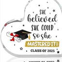 Hyturtle Personalized Class of 2025 Plaque - Inspirational Graduation Gifts For Women - Senior 2025 Gifts For Her - College Grad Gifts - Graduate Gifts - Custom Name Acrylic Plaque Table Decoration