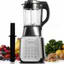 ASTRALSHIP 1500W Professional Glass Blender for Kitchen, Countertop High-Speed Smoothie Maker & Heating Nut Milk Machine - 14 Presets, 9 Speeds, BPA-Free Glass Jar for Hot Soups, Slushie