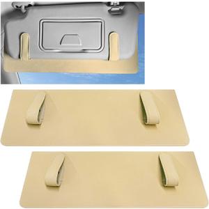 2 PCS Sun Visor Extender for Car, Anti-Glare Sunvisor Extension Shade Attachment for Safe Driving, Clip-On Sun Blocker Sunshade Extender Protect Driver Passenger from UV Rays (Beige)