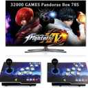 RegiisJoy 32000 in 1 Pandoras Box 78S Retro Arcade Game Console, 4 Player 3D Magical Modified Game, Search Save Delete Cheat Function, Favorite List, One-Button Combo, 128G TF, Separate Console