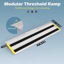 2" Rise Door Threshold Ramps for Doorways, Stable Yellow Edge, Aluminum Wheelchair Ramp for Home Steps, Adjustable Modular Entry Ramp for Scooters, Power Chairs, 880LBS Load Capacity