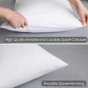 100% Egyptian Cotton Pillow Protectors Set of 2, 600 Thread Count King Size Bed Pillowcase with Zipper, Sateen Weave Cooling Pillow Cover Quiet and Breathable Easy Care (2PCS, King, White)