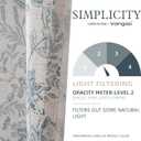 Vangao Blue Floral Linen Curtains for Living Room 96 Inches Long Farmhouse Curtains for Bedroom Vintage Print on Beige Light Filtering Window Drapes Grommet Top 2 Panels