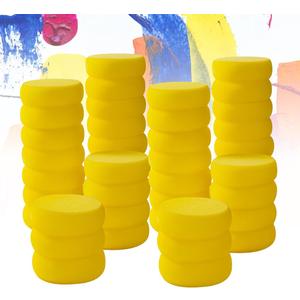 25  Pack Painting Sponge Pottery Sponges 2.9 inch Round Sponge Clay sponges for Pottery Yellow Artist Sponges for Face Painting Pottery Ceramics Art Crafts