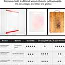 Glass Cutting Board for Kitchen,Dishwasher-Safe Cutting Board,Double-Sided & Heat-Resistant, Easy-Grip Serving Tray(Red 12x16" & 12x8" 2 Pcs)