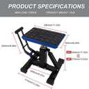 POLARBEAR Dirt Bike Stand Motorcycle Hoist Lift Stand Center Jack Adjustable Heavy Duty 1200Lbs Capacity Repair Lifting Jack Stand Table Rack(Blue)