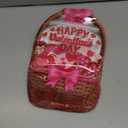 Fuutreo 25 Pcs Valentine's Day Gift Bags Heart Basket Treat Bags with Handles Reusable Plastic Favor Pouches for Holiday Candy Wrapping, Party Goodie Supplies, and Romantic Gift Decor(Pink Heart)