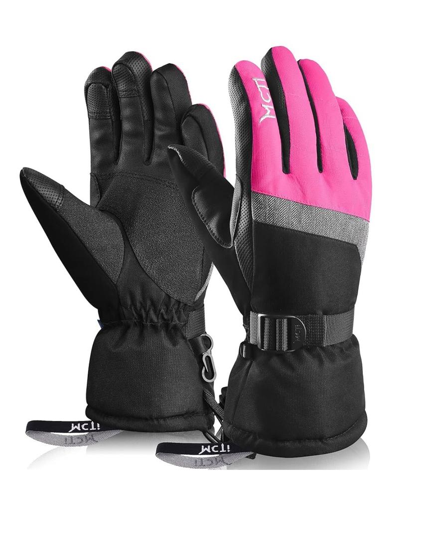 MCTi Ski Gloves,Winter Waterproof Snowboard Snow 3M Thinsulate Warm Touchscreen Cold Weather Women Gloves Wrist Leashes
Amazon's Choice