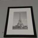 Upsimples 8x10 Picture Frame, Display Pictures 5x7 with Mat or 8x10 Without Mat, Wall Hanging Photo Frame, Black, 1 Pack