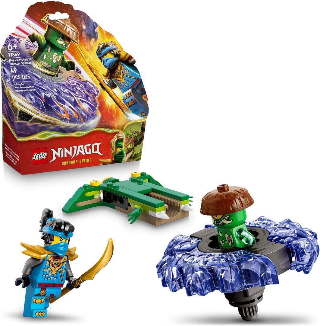 LEGO NINJAGO NYA vs. Mutation Monster Spinner Building Toy for Boys & Girls - Ninja Toy Figures & Playset for Kids, Ages 6+ - Includes 2 Minifigures for Pretend Play - Gift Idea for Birthdays