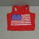 Women's Red White and Blue Shirts Patriotic Tops American Flag Graphic Crop Tops for Teen Girls (3-blue-1 Crop Tank)
