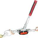 5 Ton Come Along Winch, Heavy Duty 3 Hook Steel Cable Dual Gear Power Puller for Towing Lifting, Moving Boats Tighten Fence and Tree Transporting Logs 10000 LBS Load Capacity
