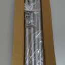 Curtain Rods for Window 32 to 62, Silver 5/8 inch Splicing Single Window Curtain Rod Set with Brackets
