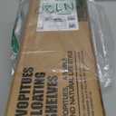 WOPITUES Wood Floating Shelves Set of 6, Shelves for Wall Decor, Farmhouse Shelf for Bedroom, Bathroom Storage Shelves, Book Shelves for Living Room - Rustic Brown (16.5 Inch)