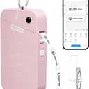 ORGSTA S001 Label Maker Machine with Tape, Portable Bluetooth Label Maker for Home and Office Organization, Thermal Label Printer Mini Sticker Maker with Multiple Templates, Pink