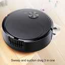 Zerodis Robot Vacuum Cleaner,Rechargeable Sweeping Vacuuming Mopping 3 in 1 Intelligent Sweeping Robot for Hard Floor Flat Ground Marble Tile Wooden Floor