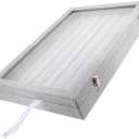 Ring Storage Box Stackable Jewelry Organizer Trays Large Jewelry Box Display Case (Light Grey)