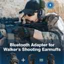 Qozybuds Wireless Bluetooth 5.4 Adapter for Walker's Earmuffs, Portable Receiver for Walker's Razor Slim, Hands-Free Calling