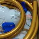 Bazen Upgraded 8.2ft & 5ft Balloon Arch Kit Glod Free Bending Shape Deformation Balloon Column Stand Half Arch Balloon Stand with Base Balloon Arch Frame for Wedding Baby Shower Birthday Decoration