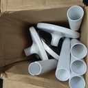 Mr. Chain 96401-6 White Stanchion, 2.5" link x 40" Overall Height, Pack of 6