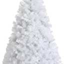Artificial Christmas Tree, 6FT Realistic Spruce Tree with 1000 Thickened Branch Tips for Holiday Dcor Dense Branches, Easy Assembly, Metal Base (White)
