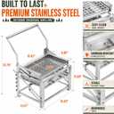 Portable Charcoal Grill, 180° Rotatable Small Charcoal Grill | Stainless Steel, Carry Bag, 5-Level Heat Control, Easy-Clean, Perfect for Tailgating, RV Trips, Picnics, Backyard Cookouts
