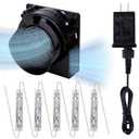 OurWarm 1.2A Inflatable Blower Fan Replacement, Blow Up Motor for Inflatables with 1.5A Adapter and 5 LED Lights, Ideal for 5-10FT Halloween Thanksgiving Christmas Inflatables Outdoor Decorations