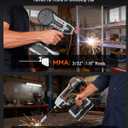 2 in 1 MIG and Stick Welder: 250A Handheld Portable Welding Machine, 110V Gasless Flux Core Wire Feed Welder & MMA ARC Welder Gun, 3.97lb w/LCD Display, for .032"/.040" Wire and 3/32"-1/8" Rod