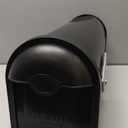 Architectural Mailboxes 8830B-10 Winston Nickel Flag Post Mount Mailbox, Medium, Black