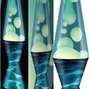 The Original Lava Lamp - 14.5" Night Swim - Classic Liquid Motion Lamp - White Wax and Blue Liquid