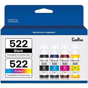 522 High Capacity Refill Ink Bottle Replacement for Epson Compatible 522 Ink Refill Bottle(Not Sublimation Ink)Use for ET-2803 ET-2800 ET-2720,4 Packs