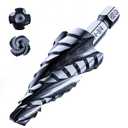 toolant Four Spiral Flute Cobalt Step Drill Bit(Pro), 1/4"-3/4" Impact Ready Unibit Step Drill Bit, 1/4" Hex Shank Step Bits for Metal, Stainless Steel, Aluminum, Plastic