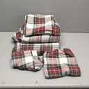 Comfort Spaces Cotton Flannel Sheets King Size, Ultra Soft Flannel Sheet Set with 14" Elastic Pocket , Plain Print Warm Flannel Bedding, Scottish Plaid Red 4 Piece