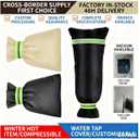 2 pcs Outdoor Faucet Covers for Winter, 15x28 inches,Black Insulated WithThick Cotton Waterproof Oxford Fabric and Reflective Strip for Freeze Protection Outdoor Faucets Hose Bibs (2)