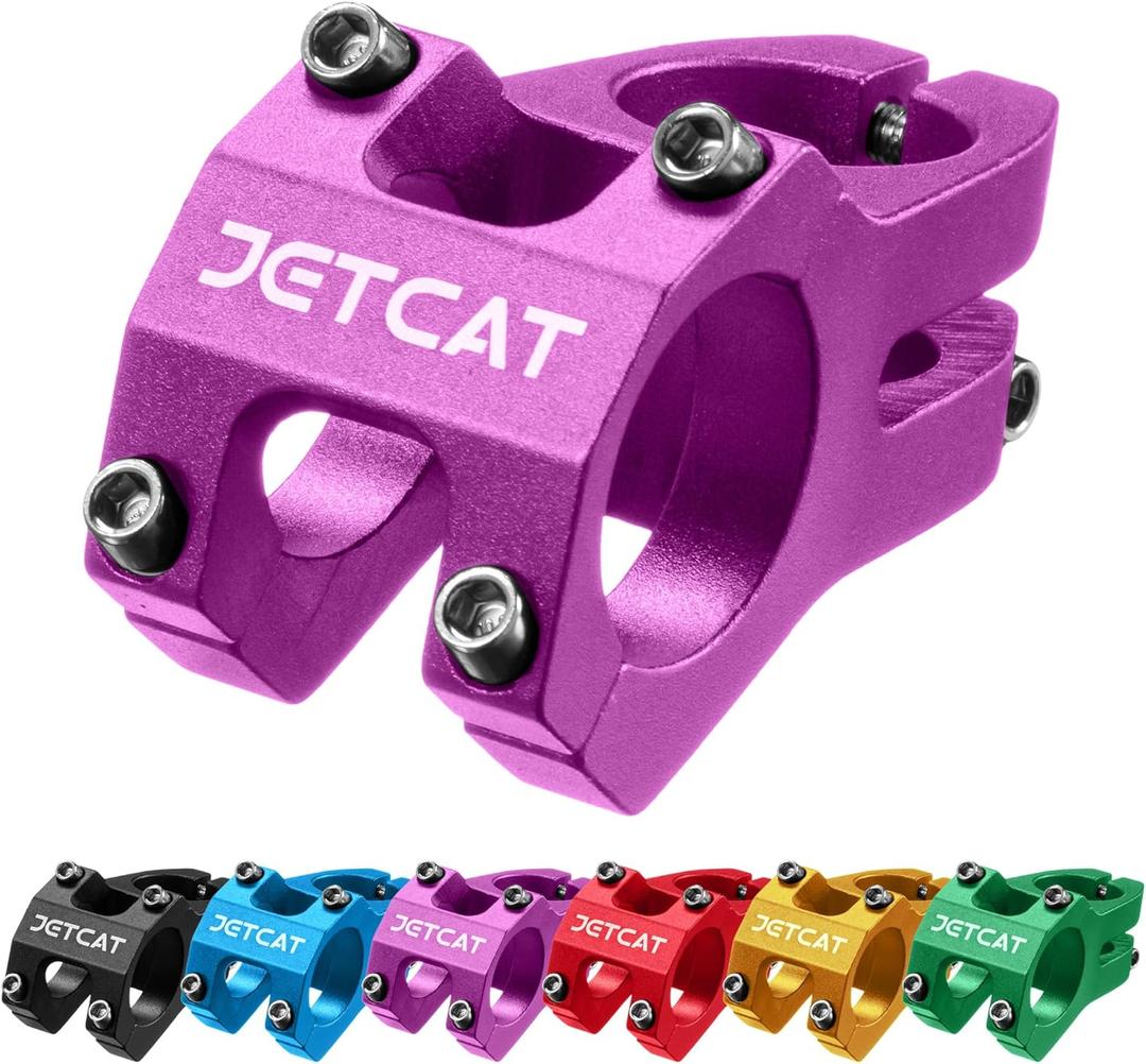 Bike Stem, Short MTB Stem 31.8, Mountain Bike Stem Clamp, Bicycle Stem, Handlebar Stem Riser for BMX/Road (Purple)